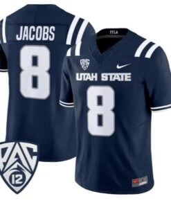 Javen Jacobs Jersey #8 Utah State Aggies 2026 Vapor Limited Stitched by My Store NCAA Football Jerseys