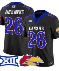 Jayhawks Jersey #26 Kansas Jayhawks 2026 Vapor Limited All Stitched by My Store NCAA Football Jerseys