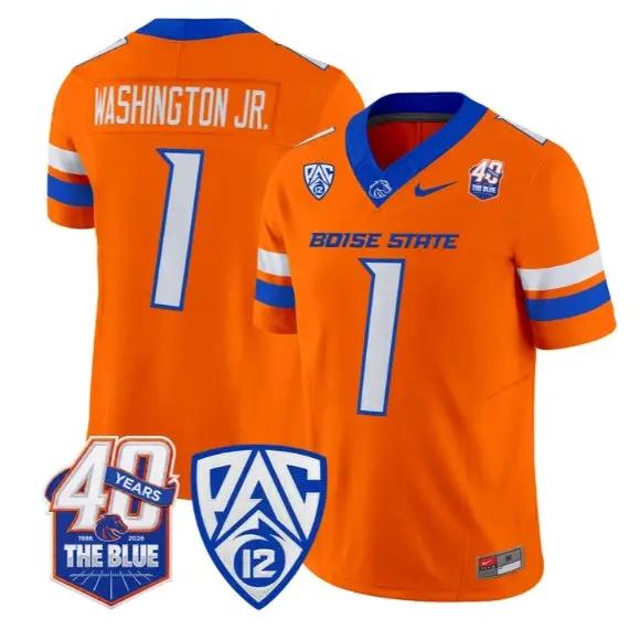 Jerico Washington Jr. Jersey #1 Boise State Broncos 2026 Stitched 3 Jerico Washington Jr. Jersey #1 Boise State Broncos 2026 Stitched by My Store NCAA Football Jerseys