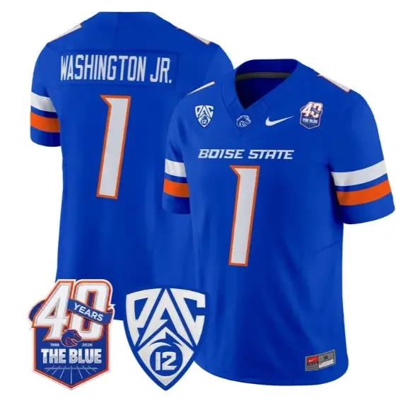 Jerico Washington Jr. Jersey #1 Boise State Broncos 2026 Stitched 5 Jerico Washington Jr. Jersey #1 Boise State Broncos 2026 Stitched by My Store NCAA Football Jerseys