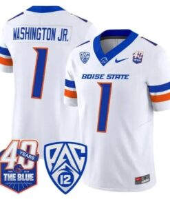 Jerico Washington Jr. Jersey #1 Boise State Broncos 2026 Stitched 12 Jerico Washington Jr. Jersey #1 Boise State Broncos 2026 Stitched by My Store NCAA Football Jerseys
