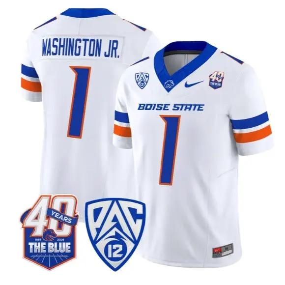 Jerico Washington Jr. Jersey #1 Boise State Broncos 2026 Stitched 6 Jerico Washington Jr. Jersey #1 Boise State Broncos 2026 Stitched by My Store NCAA Football Jerseys