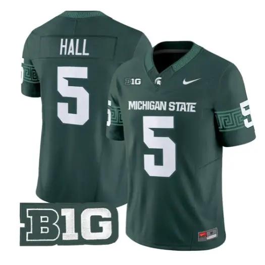 Jordan Hall Jersey #5 Michigan State Spartans 2026 Limited Stitched by My Store NCAA Football Jerseys
