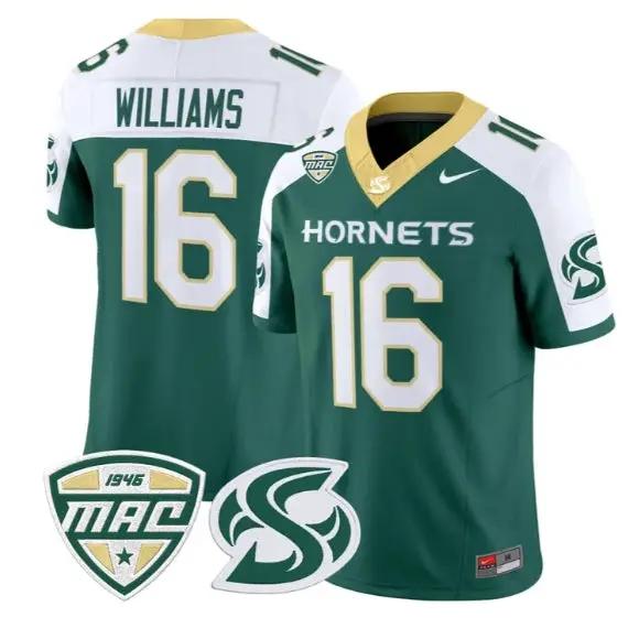 Jordan Williams Jersey #16 Sacramento State Hornets 2026 All Stitched by My Store NCAA Football Jerseys