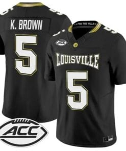 Keyjuan Brown Jersey #5 Louisville Cardinals 2026 For The Ville Vapor Stitched by My Store NCAA Football Jerseys