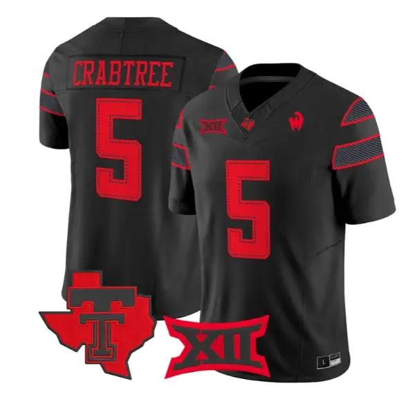 Michael Crabtree Jersey #5 Texas Tech Red Raiders 2026 Vapor Limited Stitched 1 Michael Crabtree Jersey #5 Texas Tech Red Raiders 2026 Vapor Limited Stitched by My Store NCAA Football Jerseys