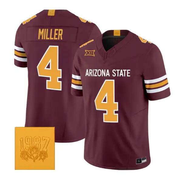 Omarion Miller #4 Arizona State Sun Devils Jersey Roses & Devils Vapor Stitched 1 Omarion Miller #4 Arizona State Sun Devils Jersey Roses & Devils Vapor Stitched by My Store NCAA Football Jerseys