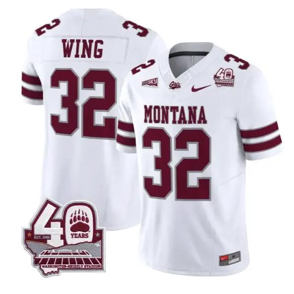 Peyton Wing Jersey #32 Montana Grizzlies 2026 Limited All Stitched 5 Peyton Wing Jersey #32 Montana Grizzlies 2026 Limited All Stitched by My Store NCAA Football Jerseys