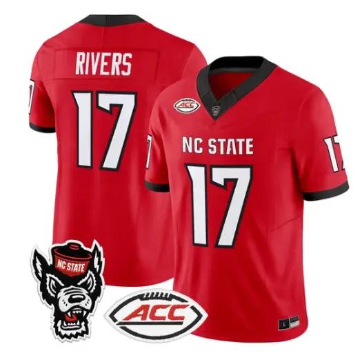 Philip Rivers Jersey #17 NC State Wolfpack 2026 Limited All Stitched by My Store NCAA Football Jerseys