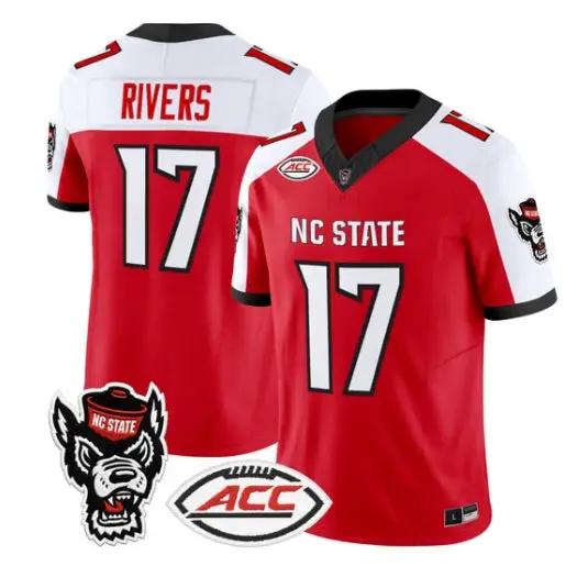 Philip Rivers Jersey #17 NC State Wolfpack 2026 Limited All Stitched by My Store NCAA Football Jerseys