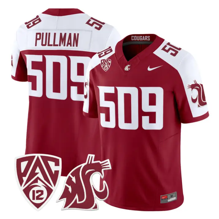 Pullman Jersey #509 Washington State Cougars 2026 Vapor Stitched 3 Pullman Jersey #509 Washington State Cougars 2026 Vapor Stitched by My Store NCAA Football Jerseys