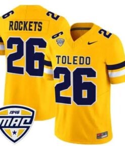 Rockets Jersey #26 Toledo Rockets 2026 Vapor Limited - All Stitched Gold Alter by My Store NCAA Football Jerseys