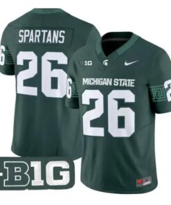 Spartans Jersey #26 Michigan State Spartans 2026 Limited Stitched by My Store NCAA Football Jerseys