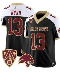 Spergon Wynn Jersey #13 Texas State Bobcats 2026 Vapor All Stitched by My Store NCAA Football Jerseys