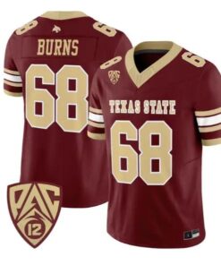 Sully Burns Jersey #68 Texas State Bobcats 2026 Vapor All Stitched by My Store NCAA Football Jerseys