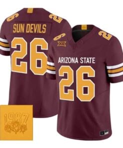 Sun Devils #26 Arizona State Sun Devils Jersey Roses & Devils Limited Stitched by My Store NCAA Football Jerseys