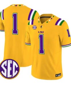 Team Jersey #1 LSU Tigers Jersey 2026 Mardi Gras Edition Limited All Stitched by My Store NCAA Football Jerseys
