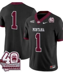 Team Jersey #1 Montana Grizzlies 2026-40th Anniv Patch Stitched by My Store NCAA Football Jerseys
