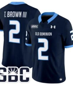 Tre' Brown III Jersey #2 Old Dominion Monarchs 2026 Limited Stitched by My Store NCAA Football Jerseys