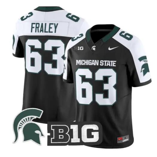 Trent Fraley Jersey #63 Michigan State Spartans 2026 Vapor Stitched by My Store NCAA Football Jerseys