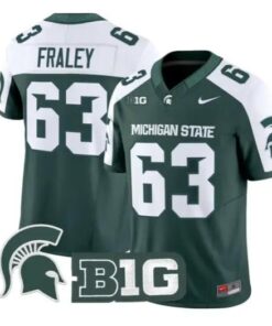 Trent Fraley Jersey #63 Michigan State Spartans 2026 Vapor Stitched by My Store NCAA Football Jerseys