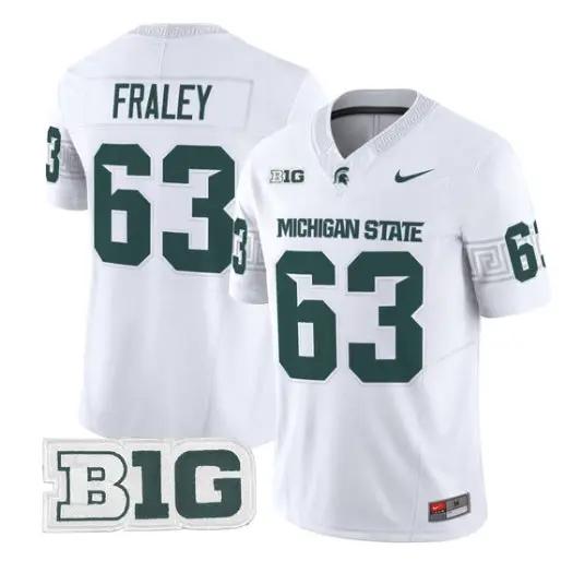 Trent Fraley Jersey #63 Michigan State Spartans 2026 Vapor Stitched by My Store NCAA Football Jerseys