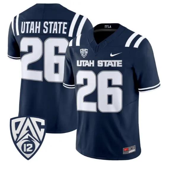 Utah State Jersey #26 Utah State Aggies 2026 Vapor Limited Stitched by My Store NCAA Football Jerseys