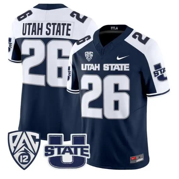 Utah State Jersey #26 Utah State Aggies 2026 Vapor Limited Stitched by My Store NCAA Football Jerseys