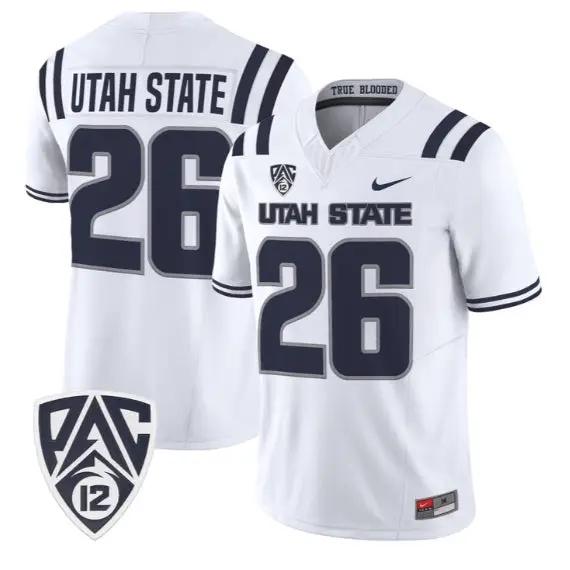 Utah State Jersey #26 Utah State Aggies 2026 Vapor Limited Stitched by My Store NCAA Football Jerseys