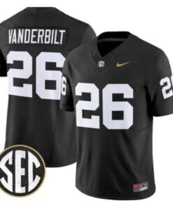 Vanderbilt Jersey #26 Vanderbilt Commodores 2026 Vapor V2 All Stitched by My Store NCAA Football Jerseys