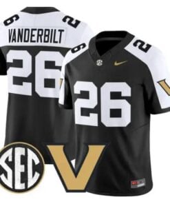 Vanderbilt Jersey #26 Vanderbilt Commodores 2026 Vapor V2 All Stitched by My Store NCAA Football Jerseys