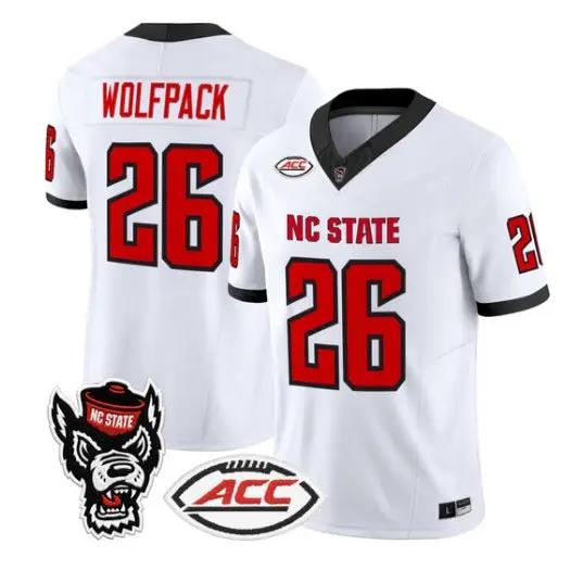 Wolfpack Jersey #26 NC State Wolfpack 2026 Vapor Limited All Stitched by My Store NCAA Football Jerseys