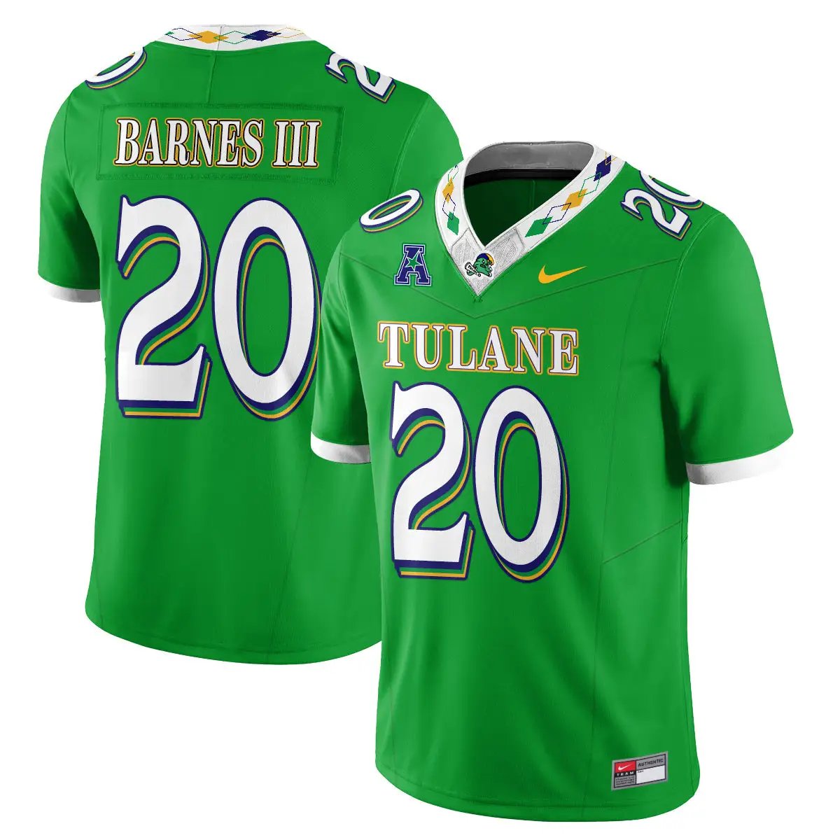 Tulane Green Wave 2026 Mardi Gras-Inspired City Edition - Stitched 8 TUL 2026 Mardi Gras-Inspired City Edition - Stitched (2) by Tulane Green Wave