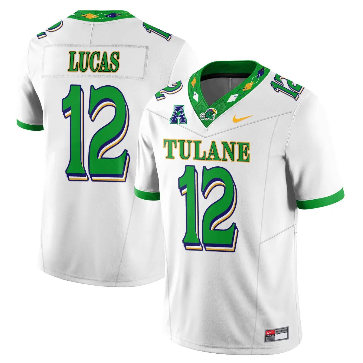 Tulane Green Wave 2026 Mardi Gras-Inspired City Edition - Stitched 29 TUL 2026 Mardi Gras-Inspired City Edition - Stitched (2) by Tulane Green Wave