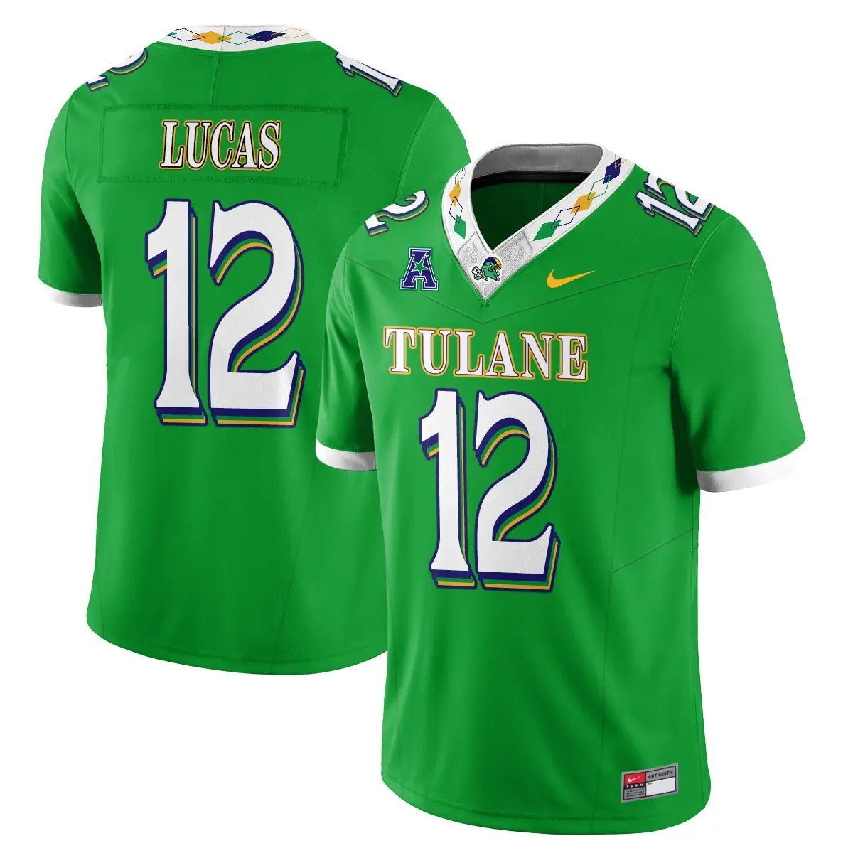 Tulane Green Wave 2026 Mardi Gras-Inspired City Edition - Stitched 9 TUL 2026 Mardi Gras-Inspired City Edition - Stitched (2) by Tulane Green Wave