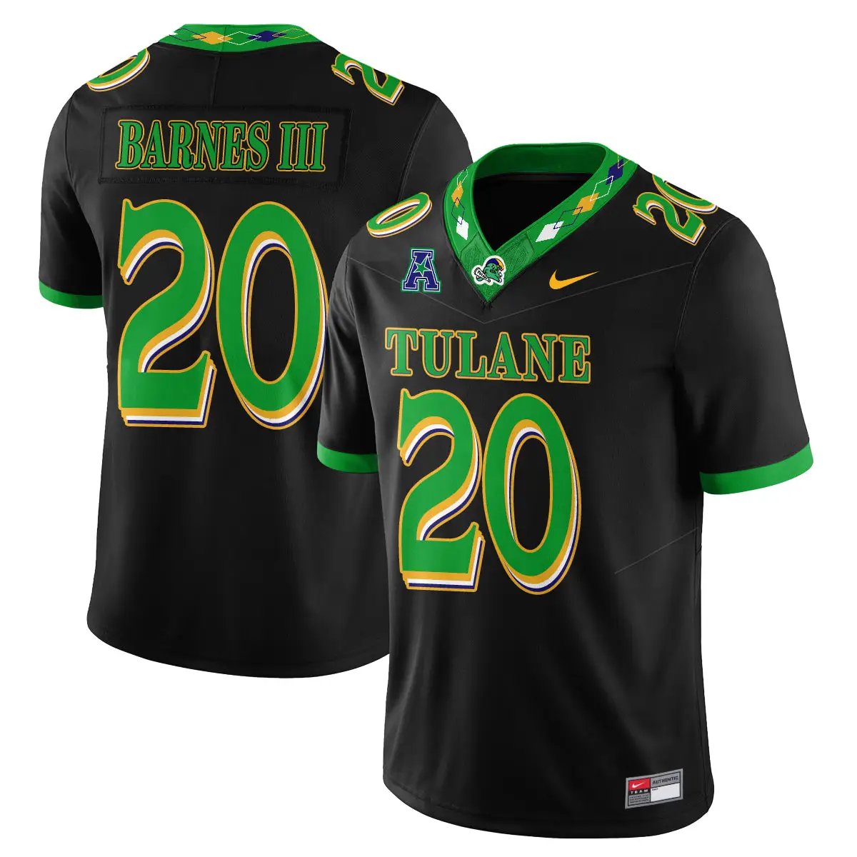 Tulane Green Wave 2026 Mardi Gras-Inspired City Edition - Stitched 18 TUL 2026 Mardi Gras-Inspired City Edition - Stitched (2) by Tulane Green Wave