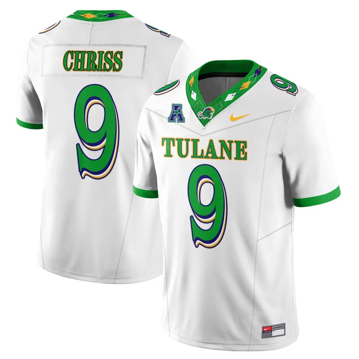 Tulane Green Wave 2026 Mardi Gras-Inspired City Edition - Stitched 22 TUL 2026 Mardi Gras-Inspired City Edition - Stitched (2) by Tulane Green Wave