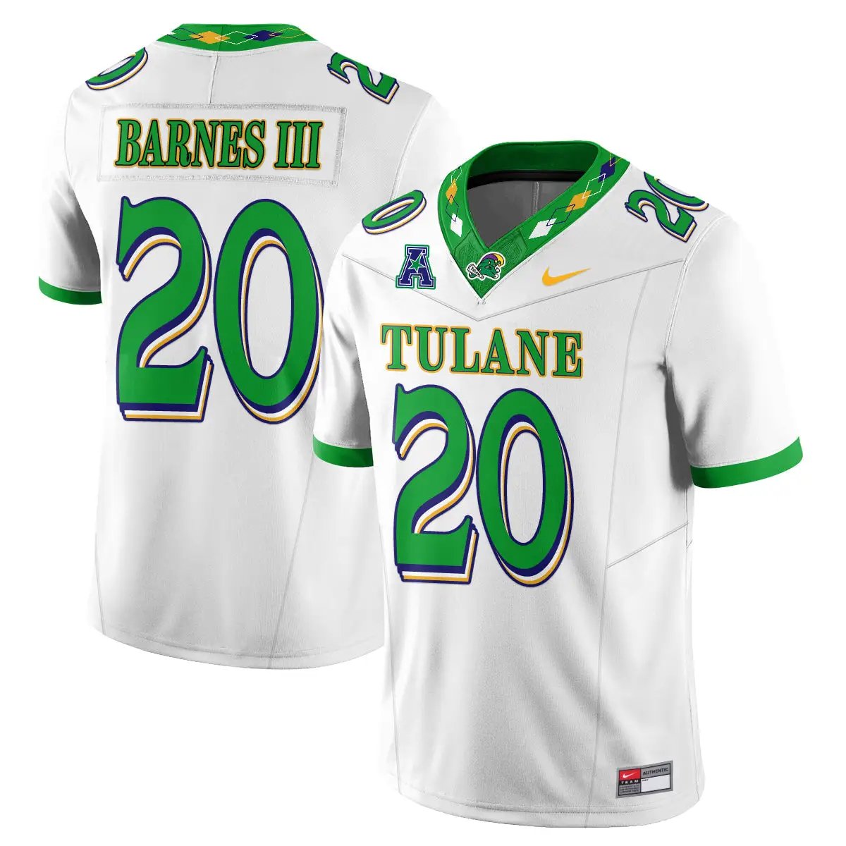 Tulane Green Wave 2026 Mardi Gras-Inspired City Edition - Stitched 28 TUL 2026 Mardi Gras-Inspired City Edition - Stitched (2) by Tulane Green Wave