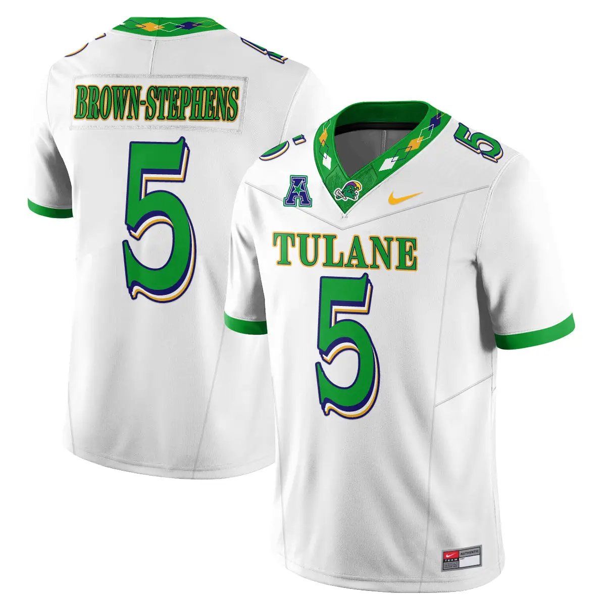 Tulane Green Wave 2026 Mardi Gras-Inspired City Edition - Stitched 24 TUL 2026 Mardi Gras-Inspired City Edition - Stitched (2) by Tulane Green Wave