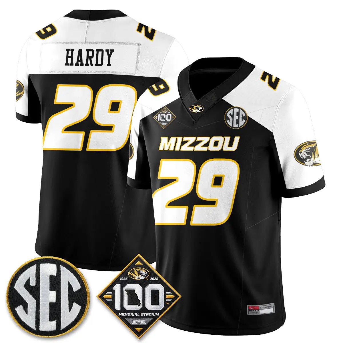 Missouri Tigers 100th Anniversary of Memorial Stadium Vapor Jersey - Stitched 52 MIZZ 100th Anniversary of Memorial Stadium Vapor Jersey - Stitched by Missouri Tigers