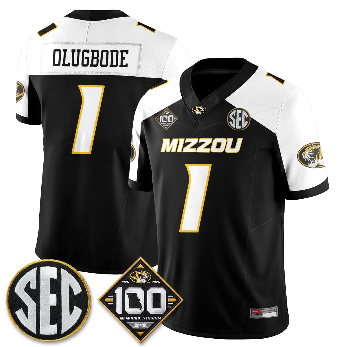 Missouri Tigers 100th Anniversary of Memorial Stadium Vapor Jersey - Stitched 56 MIZZ 100th Anniversary of Memorial Stadium Vapor Jersey - Stitched by Missouri Tigers