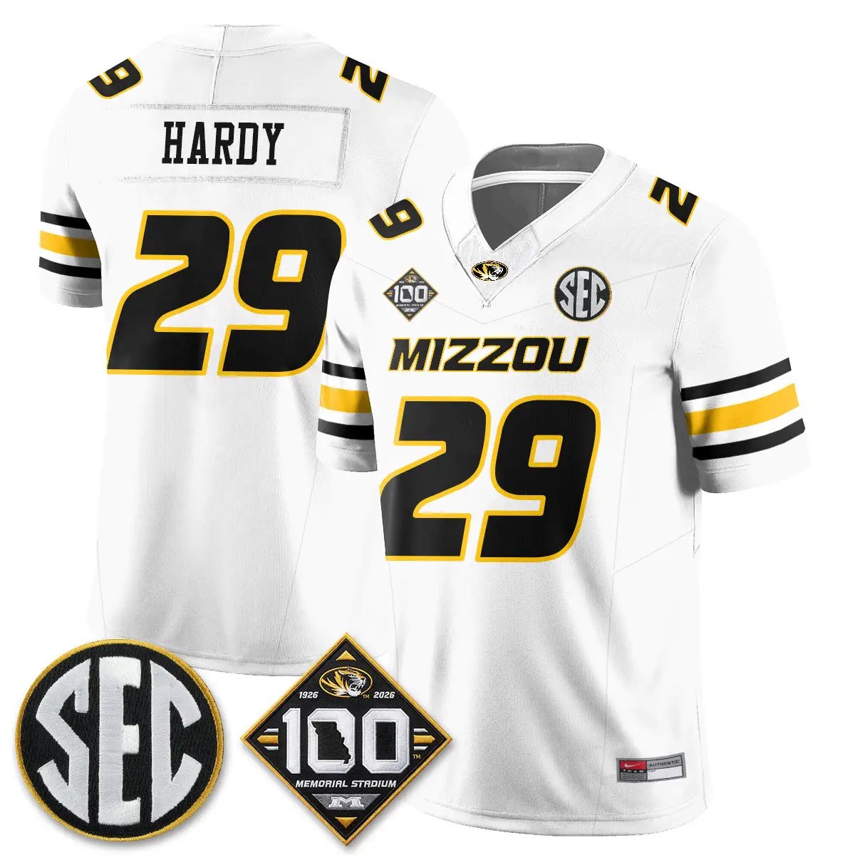 Missouri Tigers 100th Anniversary of Memorial Stadium Vapor Jersey - Stitched 40 MIZZ 100th Anniversary of Memorial Stadium Vapor Jersey - Stitched by Missouri Tigers