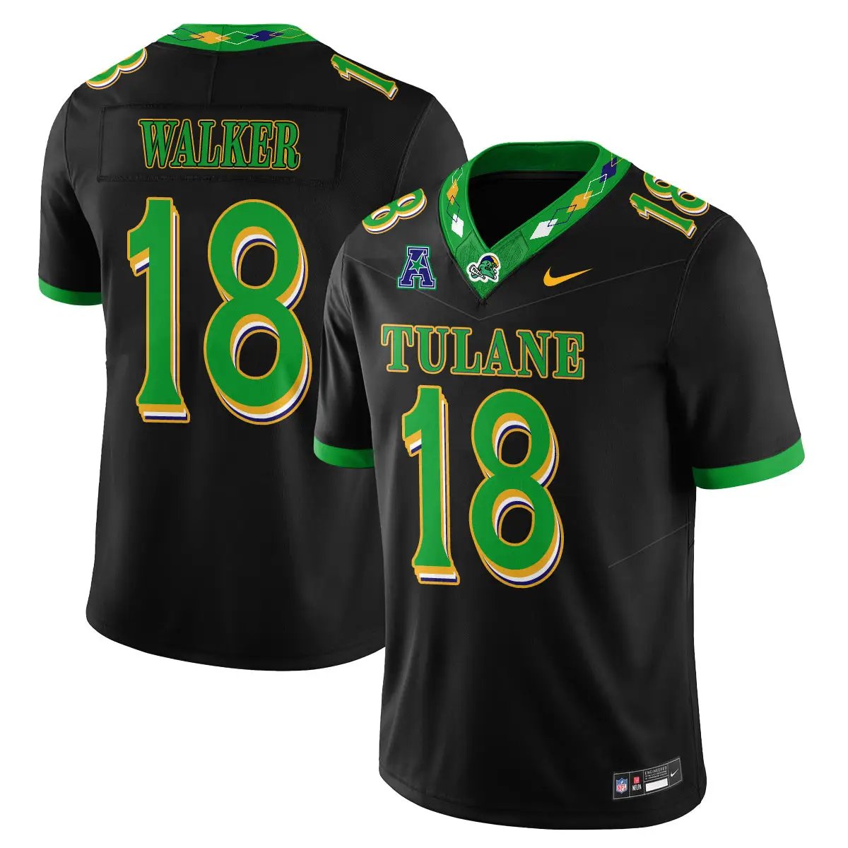 Tulane Green Wave 2026 Mardi Gras-Inspired City Edition - Stitched 21 TUL 2026 Mardi Gras-Inspired City Edition - Stitched (2) by Tulane Green Wave