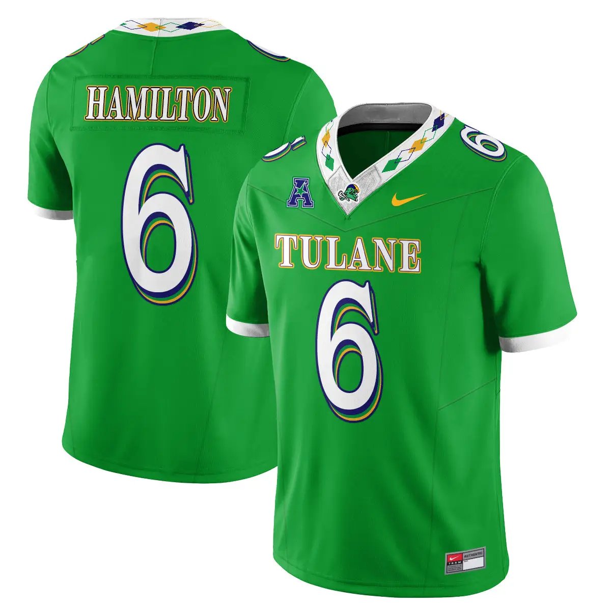 Tulane Green Wave 2026 Mardi Gras-Inspired City Edition - Stitched 6 TUL 2026 Mardi Gras-Inspired City Edition - Stitched (2) by Tulane Green Wave