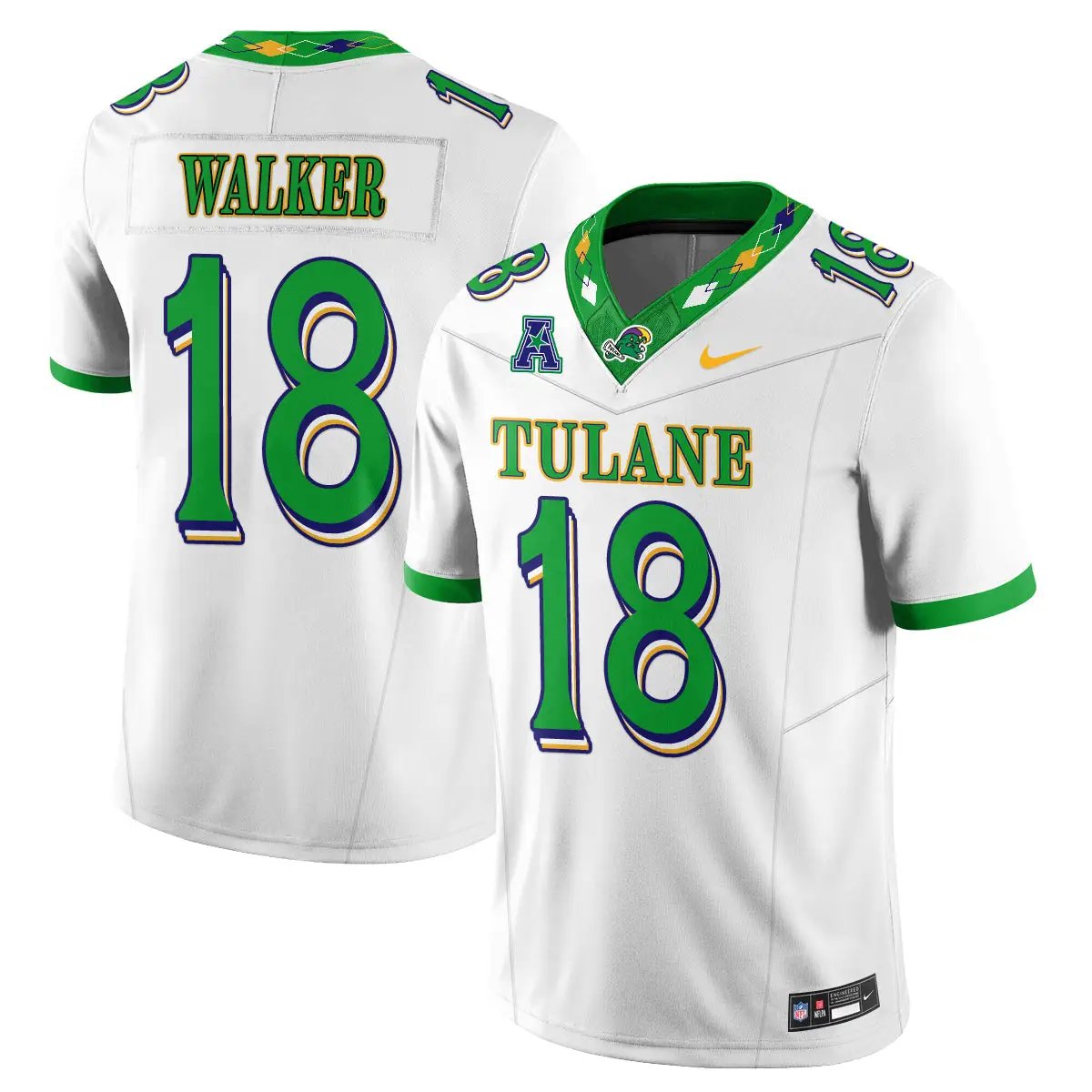 Tulane Green Wave 2026 Mardi Gras-Inspired City Edition - Stitched 31 TUL 2026 Mardi Gras-Inspired City Edition - Stitched (2) by Tulane Green Wave