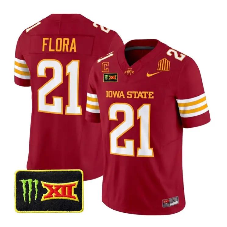 AidenFloraJersey_21IowaStateCyclones2026VaporLimitedStitchedCardinal - Daily Sport Fan Aiden Flora Jersey #21 Iowa State Cyclones 2026 Vapor Limited Stitched Cardinal by My Store NCAA Football Jerseys