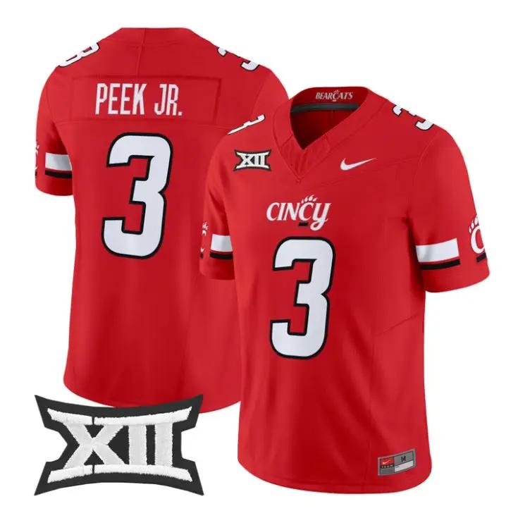 Antwan_Peek_Jr_Jersey_3_Cincinnati_Bearcats_2026_Vapor_Limited_Stitched_Red - Daily Sport Fan Antwan Peek Jr Jersey #3 Cincinnati Bearcats 2026 Vapor Limited Stitched by My Store NCAA Football Jerseys