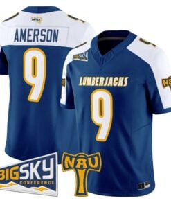 Archie Amerson Jersey #9 Northern Arizona Lumberjacks 2026 Vapor Stitched by My Store NCAA Football Jerseys
