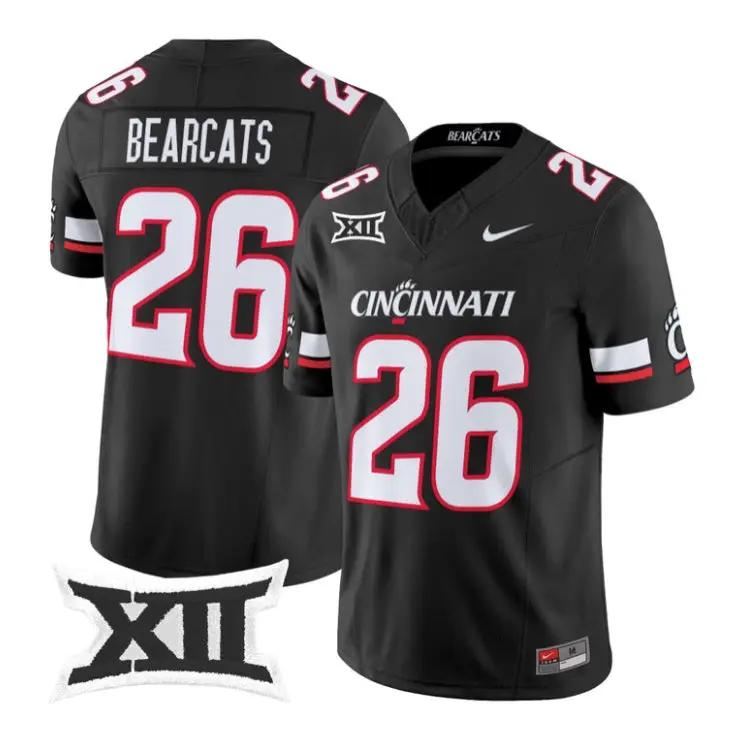Bearcats_Jersey_26_Cincinnati_Bearcats_2026_Vapor_Limited_All_Stitched_Black - Daily Sport Fan Bearcats Jersey #26 Cincinnati Bearcats 2026 Vapor Limited All Stitched by My Store NCAA Football Jerseys