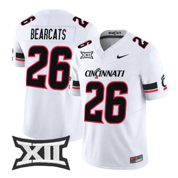 Bearcats_Jersey_26_Cincinnati_Bearcats_2026_Vapor_Limited_All_Stitched_White - Daily Sport Fan Bearcats Jersey #26 Cincinnati Bearcats 2026 Vapor Limited All Stitched by My Store NCAA Football Jerseys
